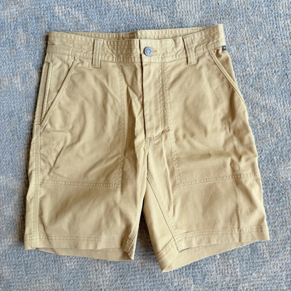 Howler Bros Clarksville Walk Shorts Mens 28 Tan Canvas Stretch Twill 8" $69